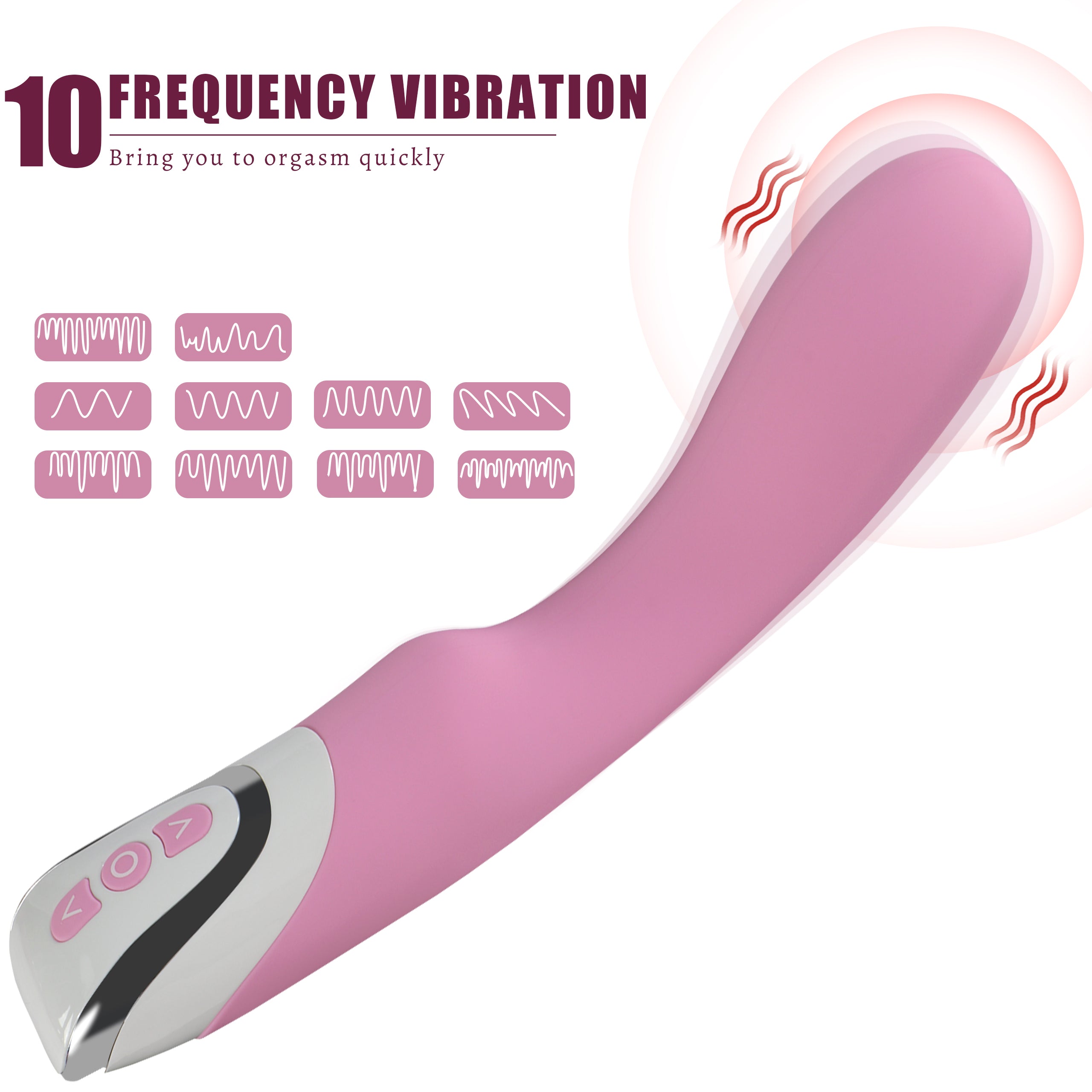 Rechargeable silicone vibrator super strong vibration