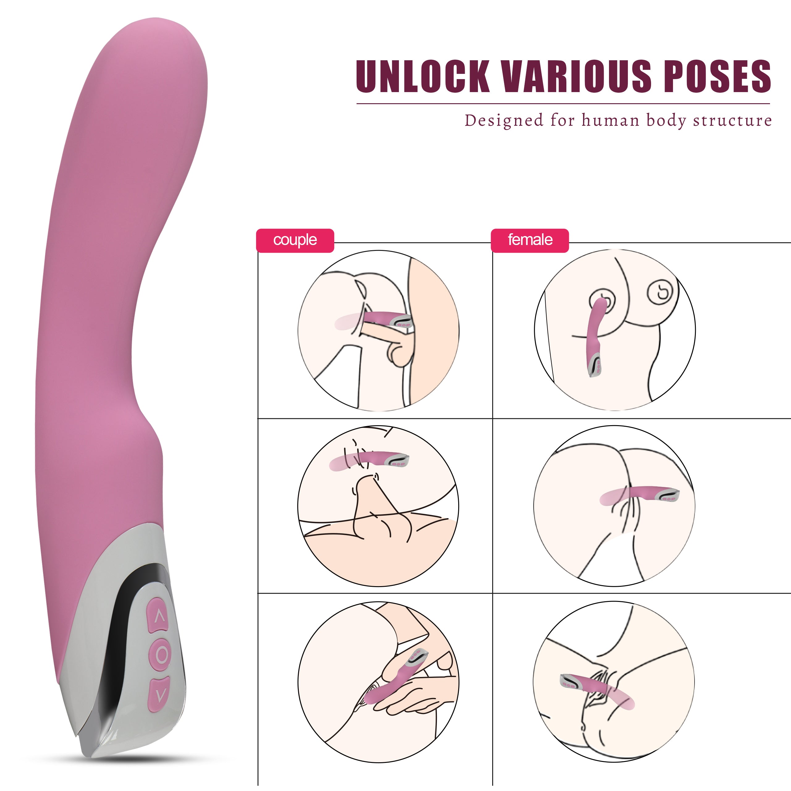 Rechargeable silicone vibrator super strong vibration