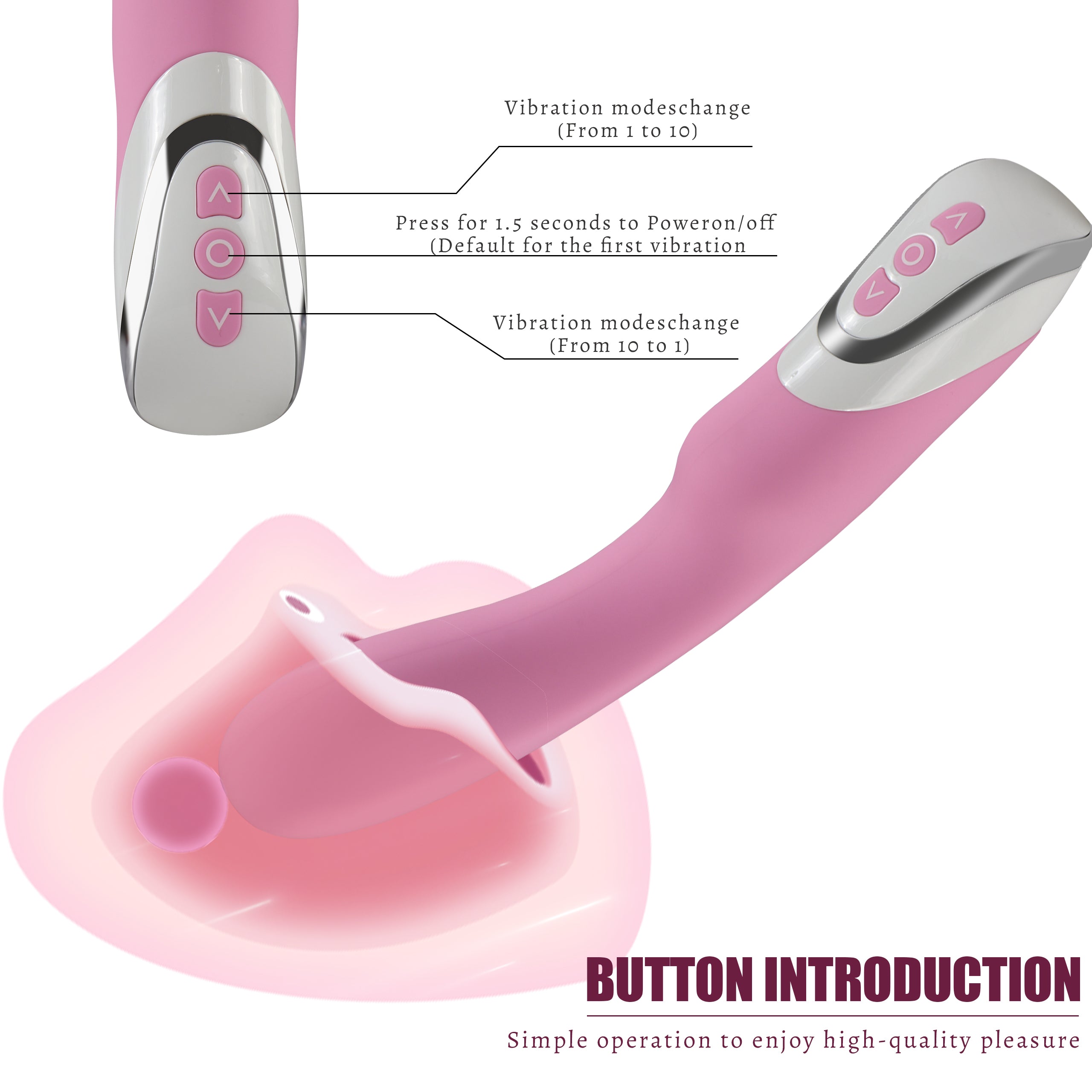 Rechargeable silicone vibrator super strong vibration