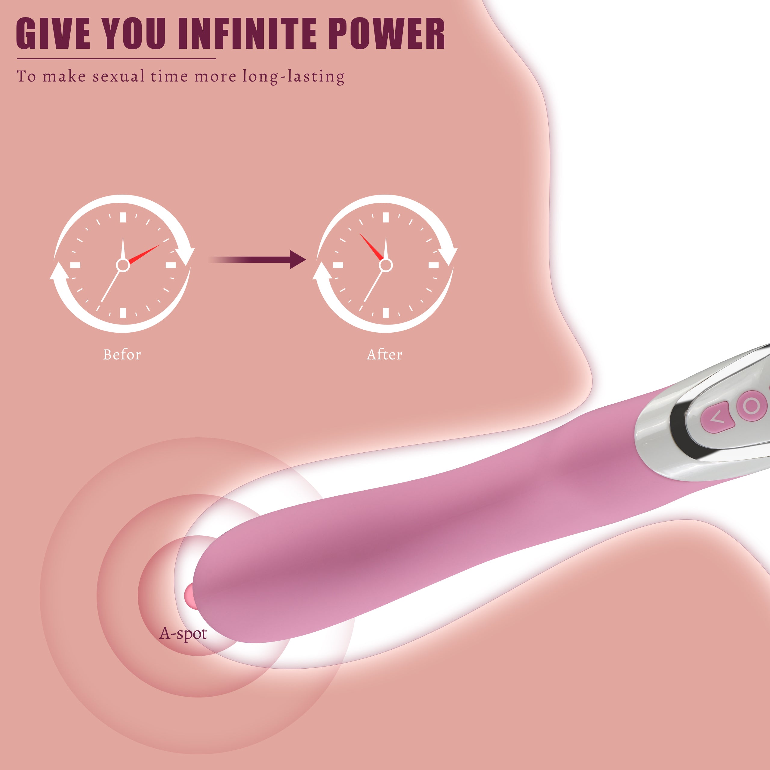 Rechargeable silicone vibrator super strong vibration