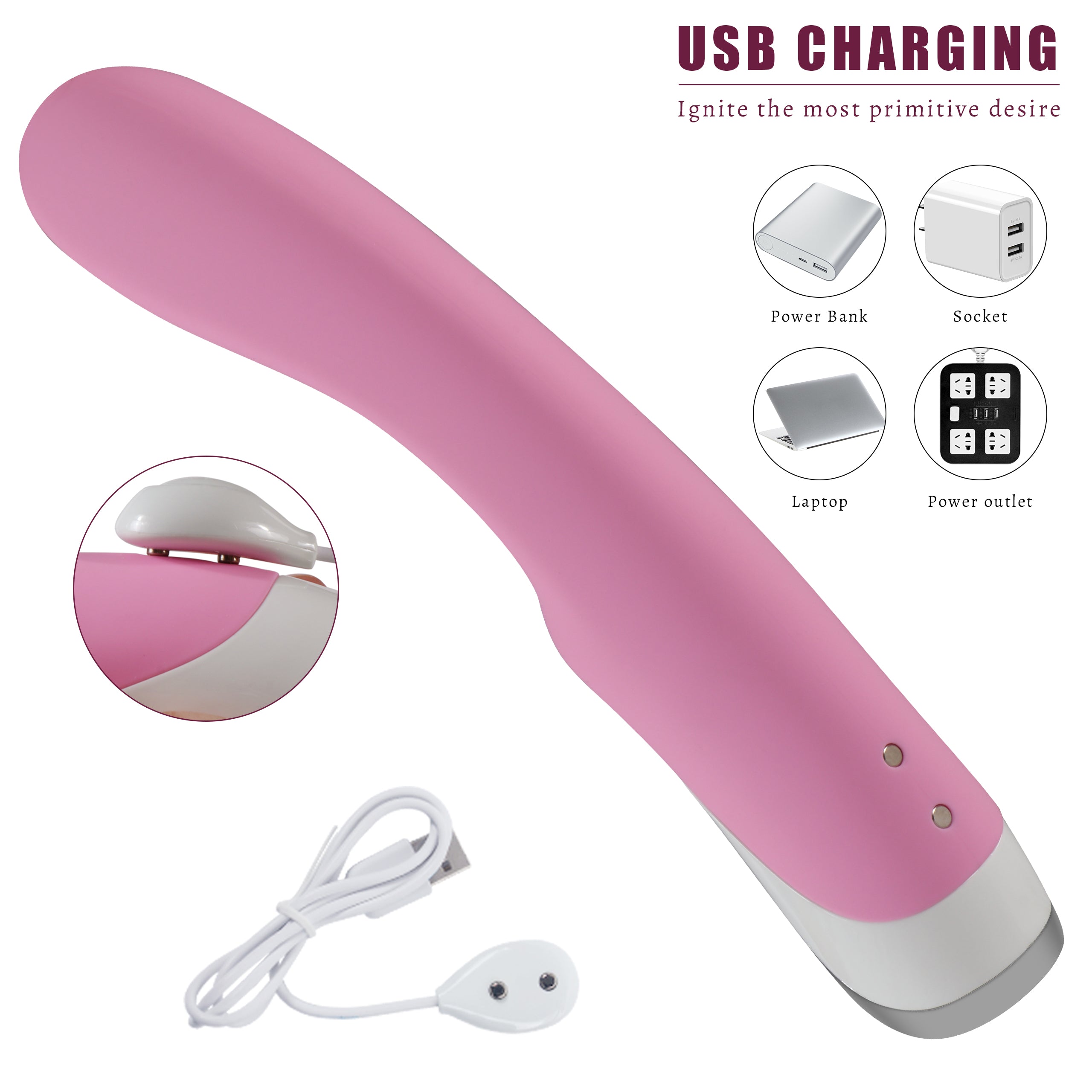 Rechargeable silicone vibrator super strong vibration