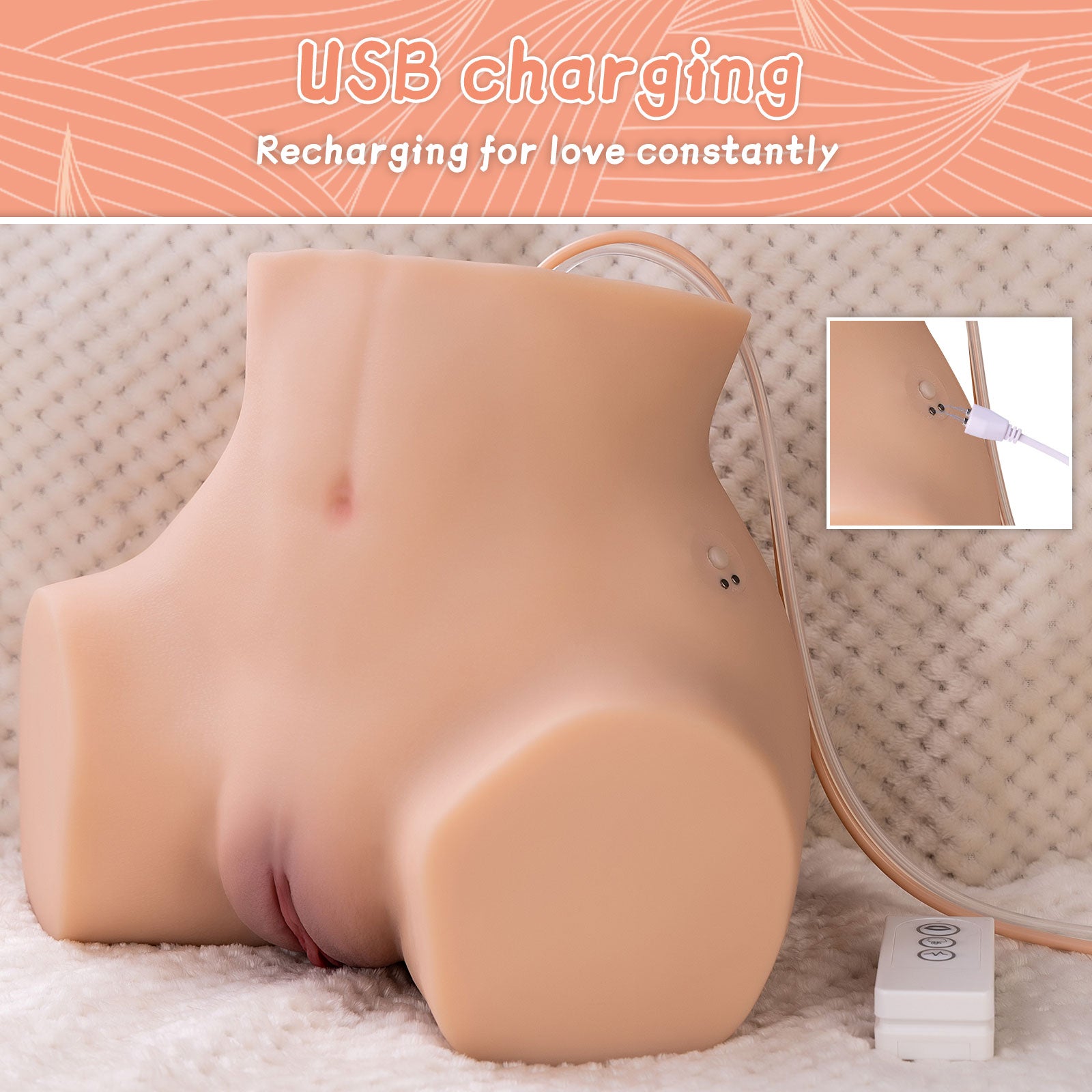 Lorna：11.02LB Automatic Sucking Vibrating Torso Sex Ass Toys