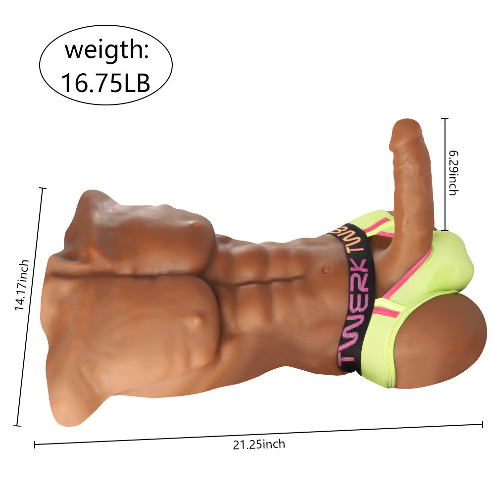 Daniel：16.75LB Half Body Male Torso Sex Dolls | With Huge Dildo