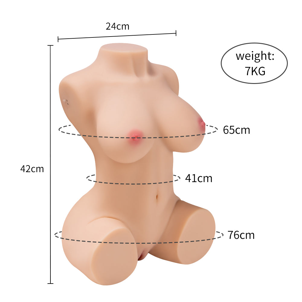 Jessie：15.43LB Automatic Sucking Vibrating Torso Sex Doll